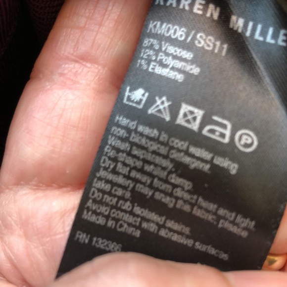 Karen Millen purple body-con midi with braid design on front - Picture 7 of 10